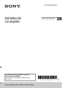 Brugsanvisning Sony CDX-G1201U Bilradio