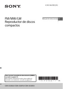 Manual de uso Sony CDX-G1202U Radio para coche