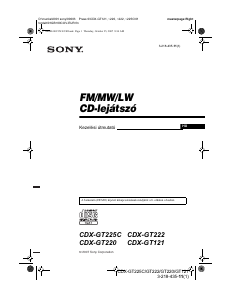 Használati útmutató Sony CDX-GT121 Autórádió