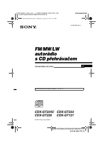 Manuál Sony CDX-GT220 Autorádio