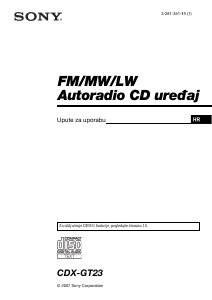Priručnik Sony CDX-GT23 Radioprijamnik za automobil