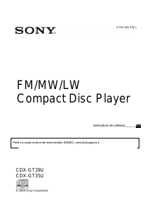 Manual Sony CDX-GT39U Player auto