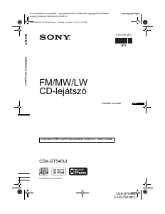 Használati útmutató Sony CDX-GT540UI Autórádió