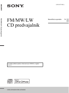 Priročnik Sony CDX-GT560UI Avto radio