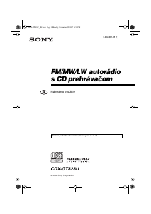 Návod Sony CDX-GT828U Autorádio