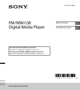Manuál Sony DSX-A210UI Autorádio