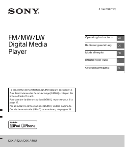 Manuale Sony DSX-A42UI Autoradio
