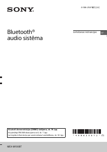 Rokasgrāmata Sony MEX-M100BT Automašīnas radio iekārta