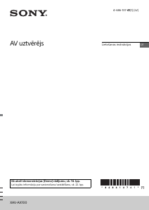 Rokasgrāmata Sony XAV-AX100 Automašīnas radio iekārta