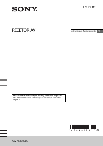 Manual Sony XAV-AX3005DB Auto-rádio