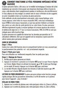 Mode d’emploi Salter 9124 Pèse-personne