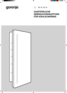 Bedienungsanleitung Gorenje RI512E41 Kühlschrank