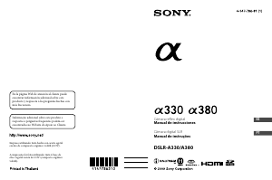 Manual de uso Sony Alpha DSLR-A380H Cámara digital