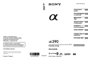 Instrukcja Sony Alpha DSLR-A390L Aparat cyfrowy