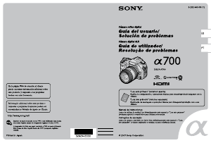 Manual de uso Sony Alpha DSLR-A700Z Cámara digital