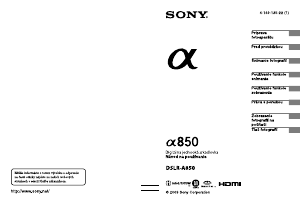 Návod Sony Alpha DSLR-A850 Digitálna kamera