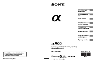 Használati útmutató Sony Alpha DSLR-A900 Digitális fényképezőgép