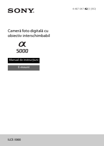 Manual Sony Alpha ILCE-5000Y Cameră digitală