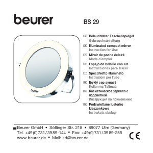 Manuale Beurer BS 29 Specchio