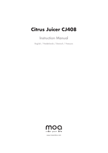 Bruksanvisning Moa CJ408B Citruspress