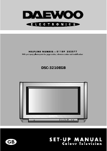 Manual Daewoo DSC-3210EGB Television