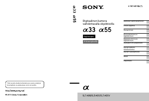 Käyttöohje Sony Alpha SLT-A33L Digitaalikamera