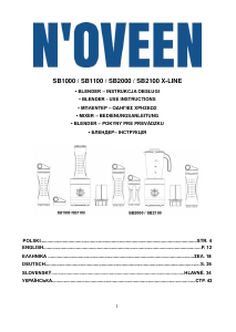 Handleiding N'oveen SB2000 Blender