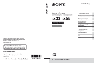 Instrukcja Sony Alpha SLT-A55VL Aparat cyfrowy