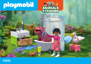 Bruksanvisning Playmobil set 71950 Animals & Friends Djurens badstund