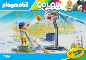 Manual Playmobil set 71516 Color Playmobil Color Skater com basquete