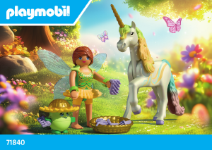 Brugsanvisning Playmobil set 71840 Magic Unicorns Samleobjekt: Regnbueblomst med fe