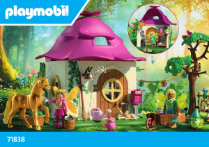 Brugsanvisning Playmobil set 71838 Magic Unicorns Hyggeligt fehjem med gylden enhjørning