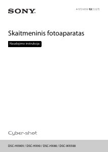 Vadovas Sony Cyber-shot DSC-HX80 Skaitmeninis fotoaparatas