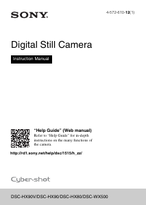 Manual Sony Cyber-shot DSC-HX90 Digital Camera