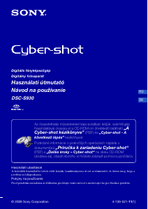 Használati útmutató Sony Cyber-shot DSC-S930 Digitális fényképezőgép
