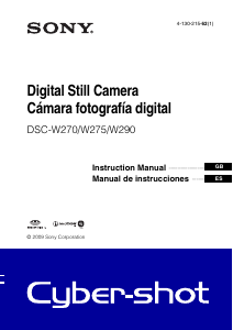 Manual Sony Cyber-shot DSC-W275 Digital Camera