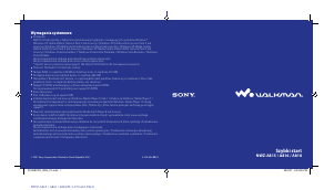 Instrukcja Sony NWZ-A816 Walkman Odtwarzacz Mp3