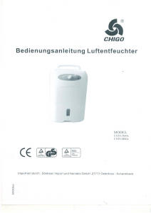 Bedienungsanleitung CHIGO CFZ0.5BDc Luftentfeuchter