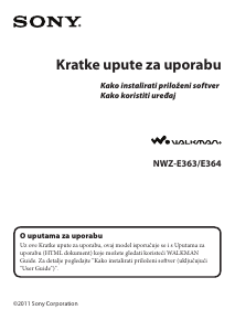 Priručnik Sony NWZ-E363 Mp3 reproduktor