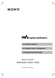 Manual Sony NWZ-E444 Walkman Mp3 player