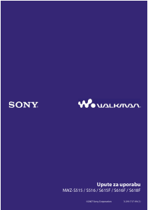 Priručnik Sony NWZ-S615F Walkman Mp3 reproduktor