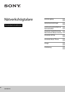 Bruksanvisning Sony SA-NS510 Högtalare