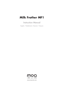 Handleiding Moa MF1P Melkopschuimer