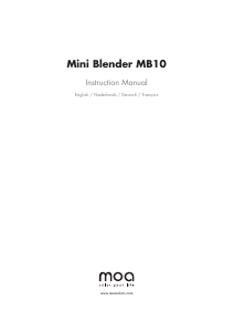Bedienungsanleitung Moa MBC10 Standmixer