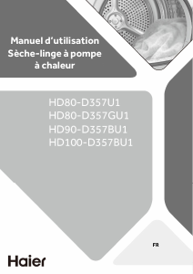 Mode d’emploi Haier HD80-D357U1 Sèche-linge