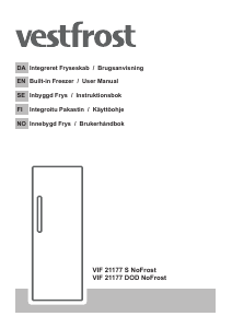 Bruksanvisning Vestfrost VIF 21177 DOD NoFrost Frys