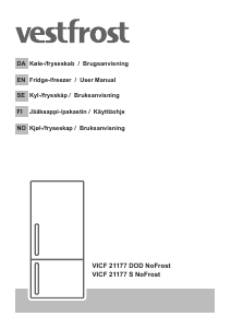 Manual Vestfrost VICF 21177 DOD NoFrost Fridge-Freezer