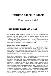 Manual BioBrite SunRise Wake-up Light