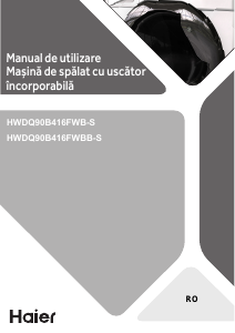 Manual Haier HWDQ90B416FWBB Mașină de spalat cu uscator