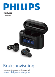Bruksanvisning Philips TAT6000BK Hörlurar